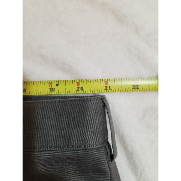 Lands End Pants Mens 42 X 28 Gray Pleated Chino Khaki - Picture 7 of 11